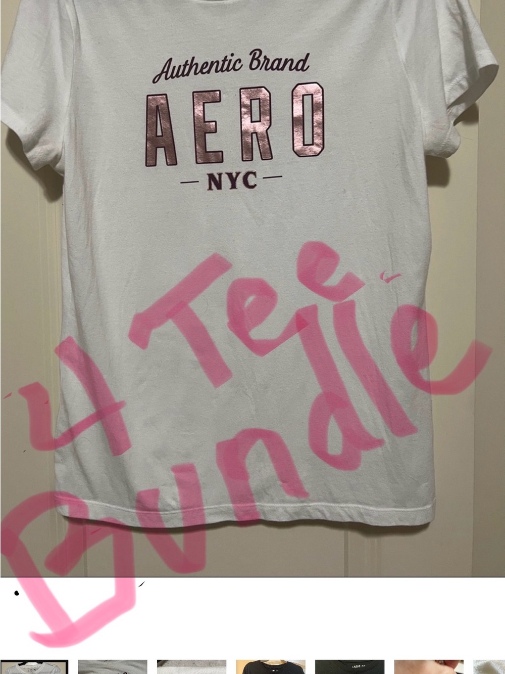 🎉 4 TEES 4 TEES 4 TEES one price    3 Aeropostatle & 1 Green Tea butterfly logo